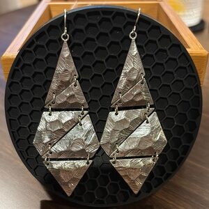 Geometric Silver Earrings
